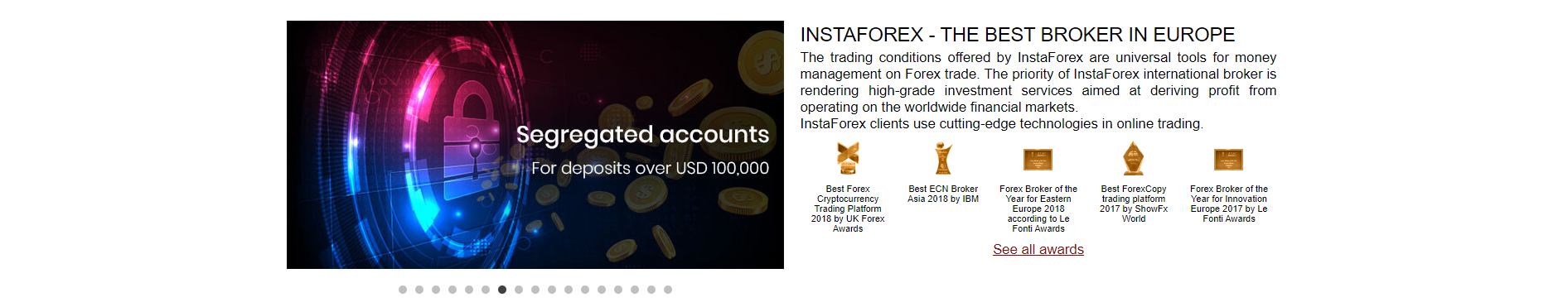 InstaForex LTD segregated accounts